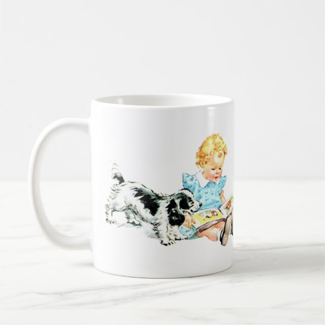 Sally and Spot 1950s Illustration Coffee Mug (Left)