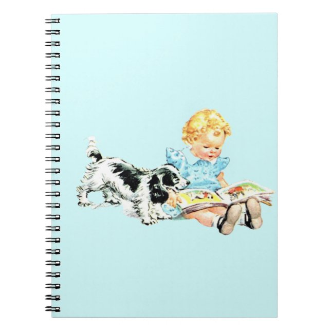 Sally and Spot 1950s Illustration Notebook (Front)