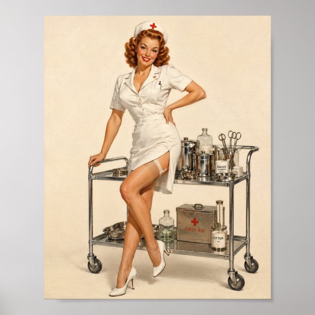 Sally Monroe At Work Pin-Up Poster (Front)