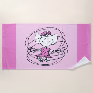 Sally Playing Jump Rope Beach Towel