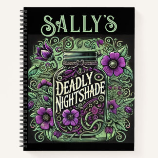Sally’s Deadly Nightshade Journal - Gothic Floral