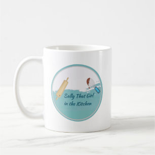 Sally That Girl in the Kitchen Two Sided Logo Mug