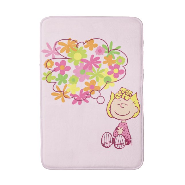 Sally Thinking of Flowers Bath Mat (Front Vertical)