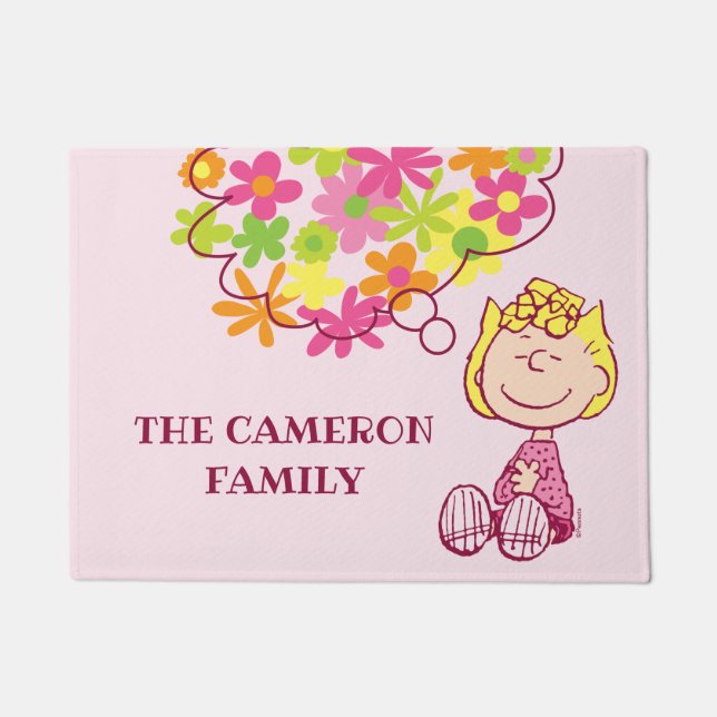 Sally Thinking of Flowers Doormat (Front)