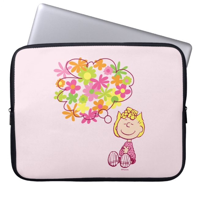 Sally Thinking of Flowers Laptop Sleeve (Front)