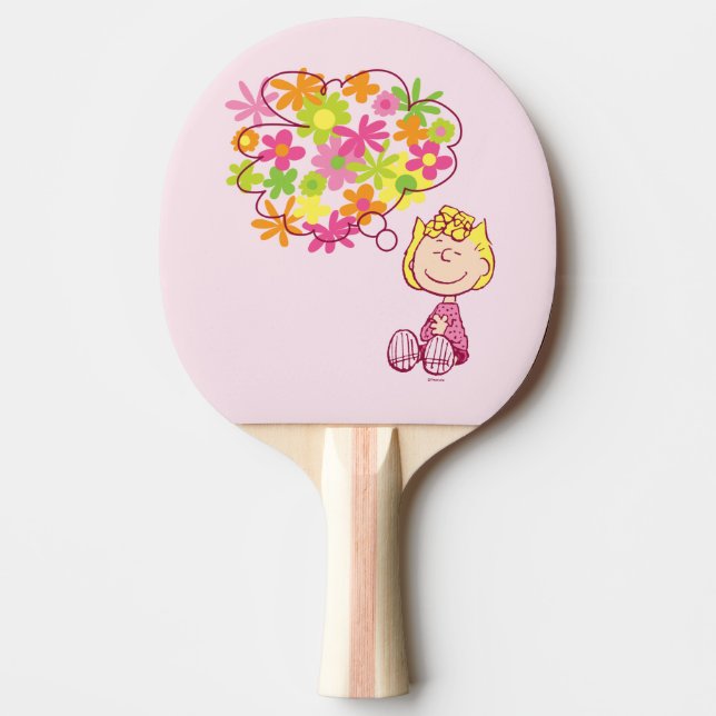 Sally Thinking of Flowers Ping Pong Paddle (Front)