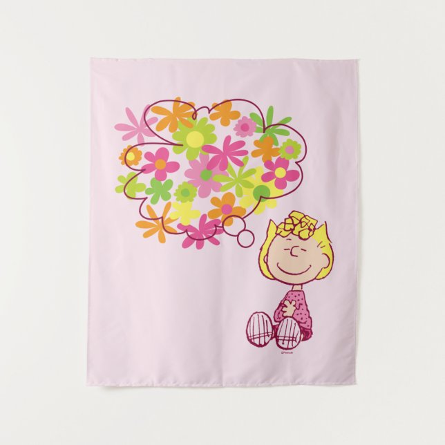 Sally Thinking of Flowers Tapestry (Front)