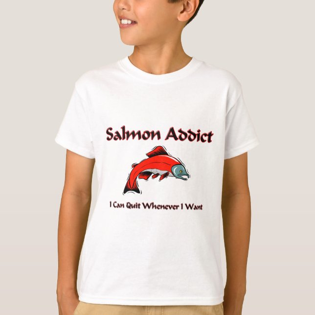 Salmon Addict T-Shirt (Front)