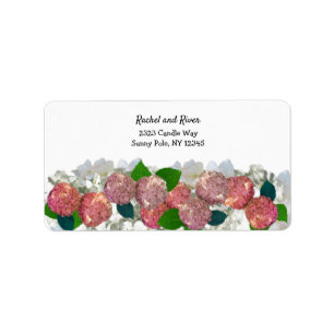 Salmon and Coral Blush Floral Address Label