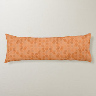 Salmon and orange dots body cushion