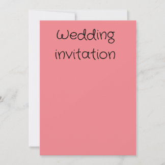 Salmon and peach wedding invite