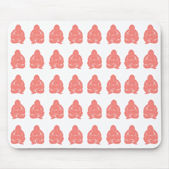 Salmon Asian Moods Buddha Boys Mouse Pad (Front)