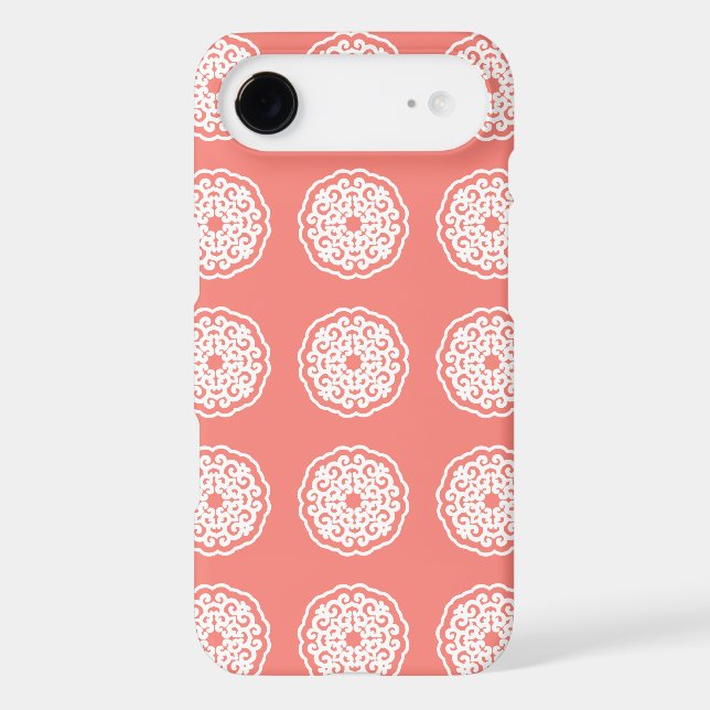 Salmon Asian Moods Mandalla Case-Mate iPhone Case (Back)