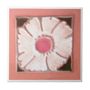 Salmon Border Ceramic Tile