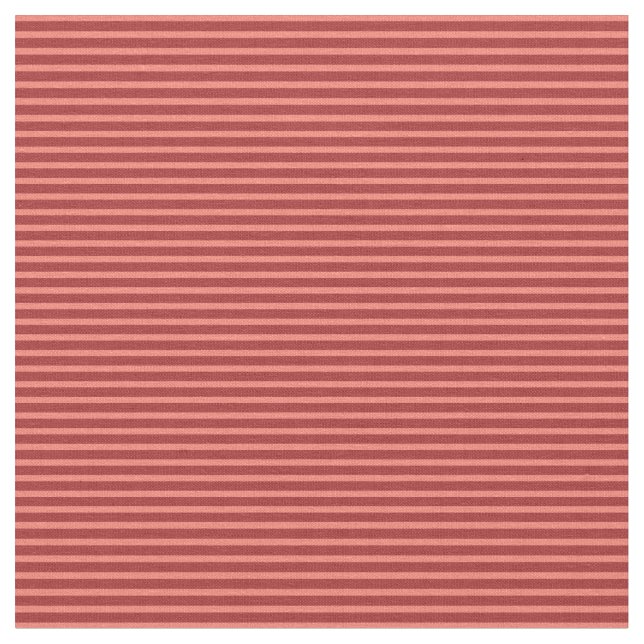 Salmon & Brown Coloured Pattern of Stripes Fabric (Close Up)