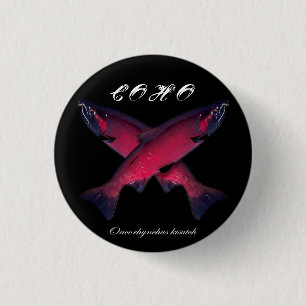 Salmon Button black-Spawn