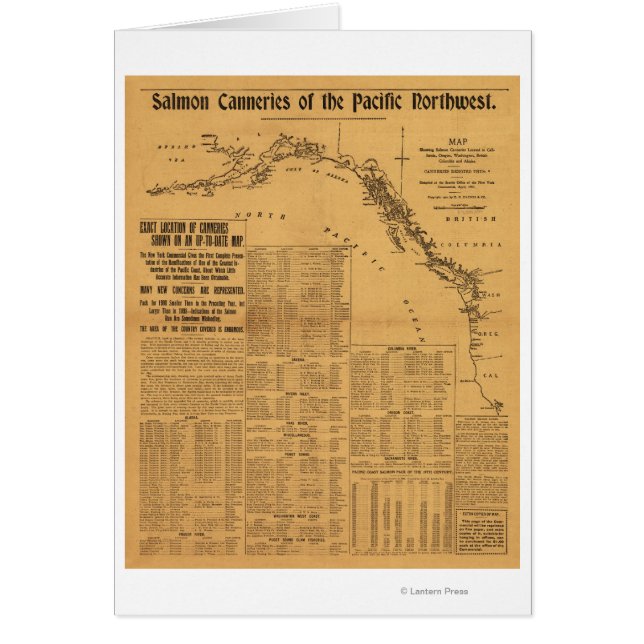 Salmon Canneries of the Pacific Northwest Map (Front)