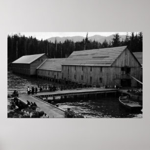 Salmon Cannery near Ketchikan, Alaska Poster