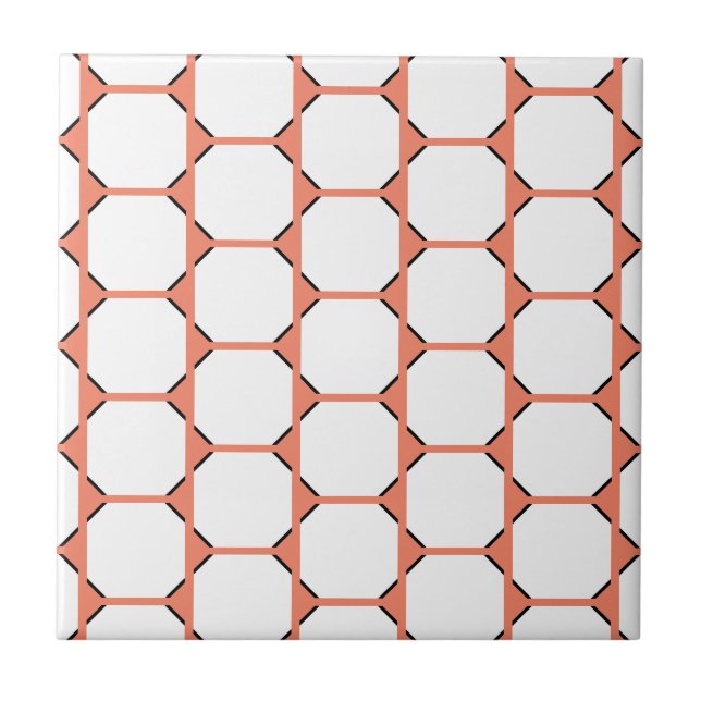 Salmon Ceramic Tile, Small (4.25" x 4.25") Ceramic Tile (Front)