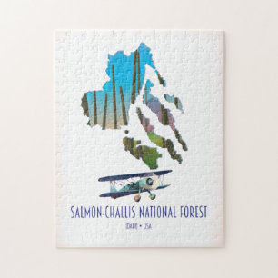 Salmon-Challis National Forest map Jigsaw Puzzle