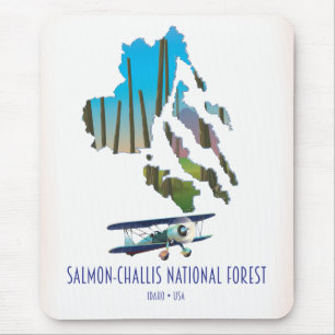 Salmon-Challis National Forest map Mouse Pad