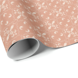 Salmon Cloud Wrapping Paper