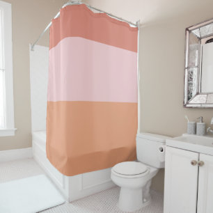 Salmon Color Gradient Modern Minimalist BOHO Chic Shower Curtain
