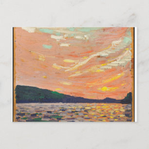 Salmon-colored Canadian Wilderness Tom Thomson Postcard