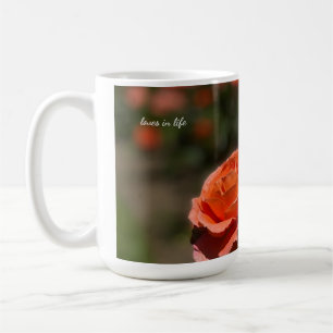 Salmon Coloured Rose Coffee Mug