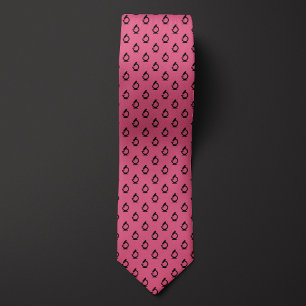 Salmon-coloured Science Microscope Tie
