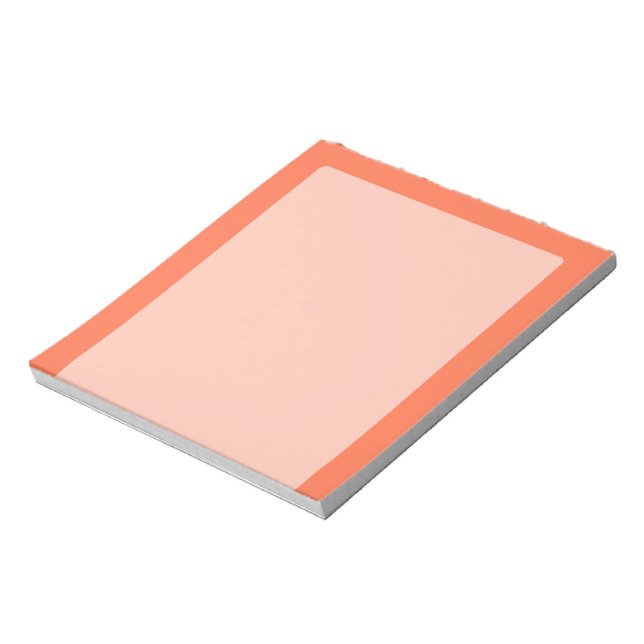 Salmon Coral Colour Decor Ready to Customise Notepad (Rotated)