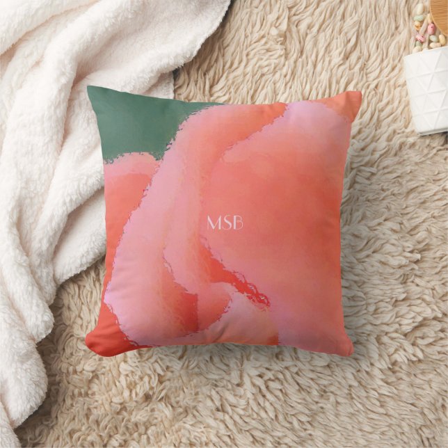 Salmon Curves and Folds Cushion (Blanket)