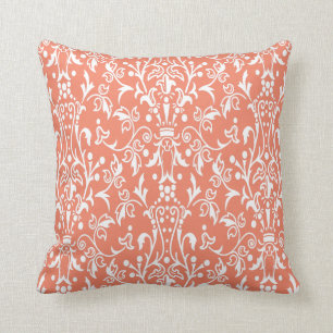 Salmon Damask Cushion