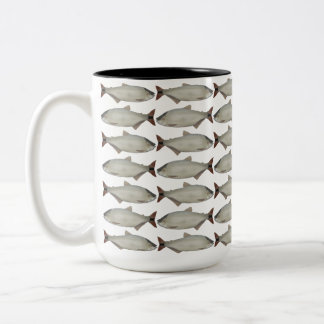 Salmón de rio Two-Tone coffee mug