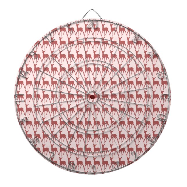 Salmon Deer Pattern Background Dartboard (Front)