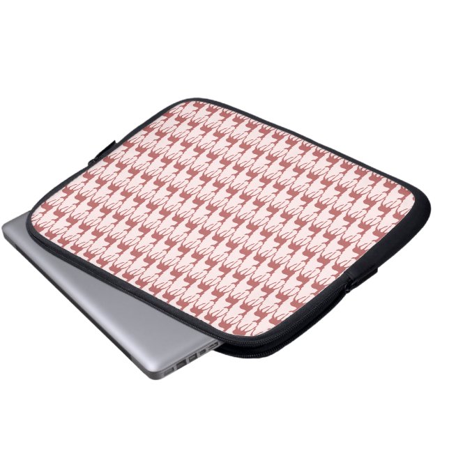 Salmon Deer Pattern Background Laptop Sleeve (Front Bottom)