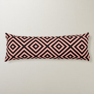 Salmon Diamond Pattern Body Pillow