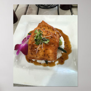 Salmon Dinner Photo Poster