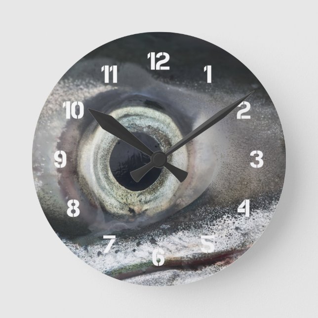 Salmon Eye Round Clock (Front)