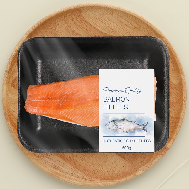 Salmon Fillets Fish Product Label (Creator Uploaded)