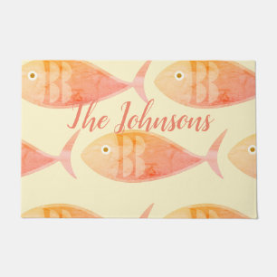 Salmon Fish Group Doormat