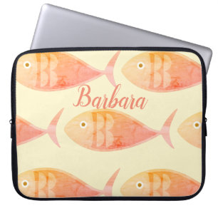 Salmon Fish Group Laptop Sleeve