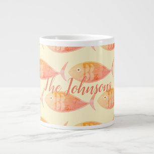 Salmon Fish Group Large Coffee Mug