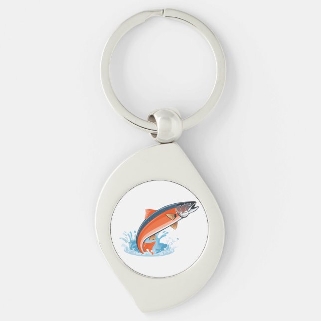 Salmon fish key ring (Front)
