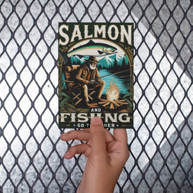 Salmon & Fishing: A Day By The Lake Postcard (Creator Uploaded)