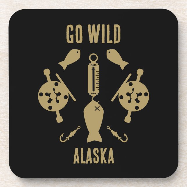 Salmon Fishing Alaska Coaster (Front)