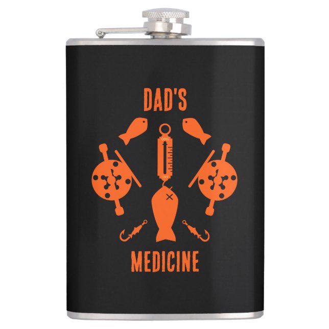 Salmon Fishing Alaska Hip Flask (Front)