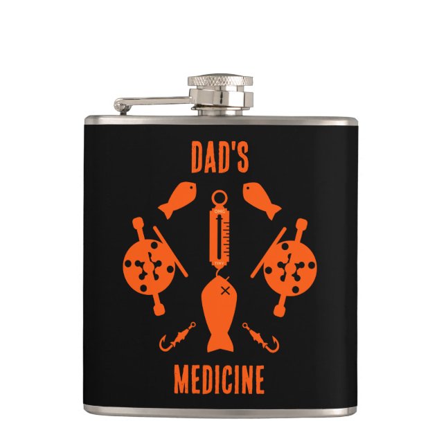 Salmon Fishing Alaska Hip Flask (Front)