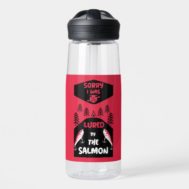 Salmon Fishing Canada Water Bottle (Front)