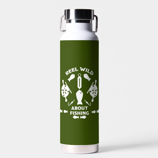 Salmon fishing Canada Water Bottle (Front)